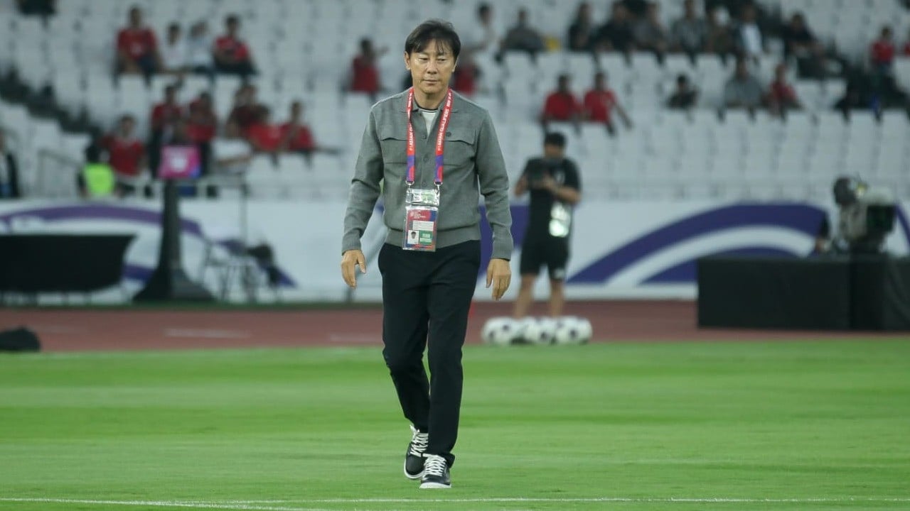 Pelatih Timnas Indonesia, Shin Tae-yong di Laga Kontra Jepang