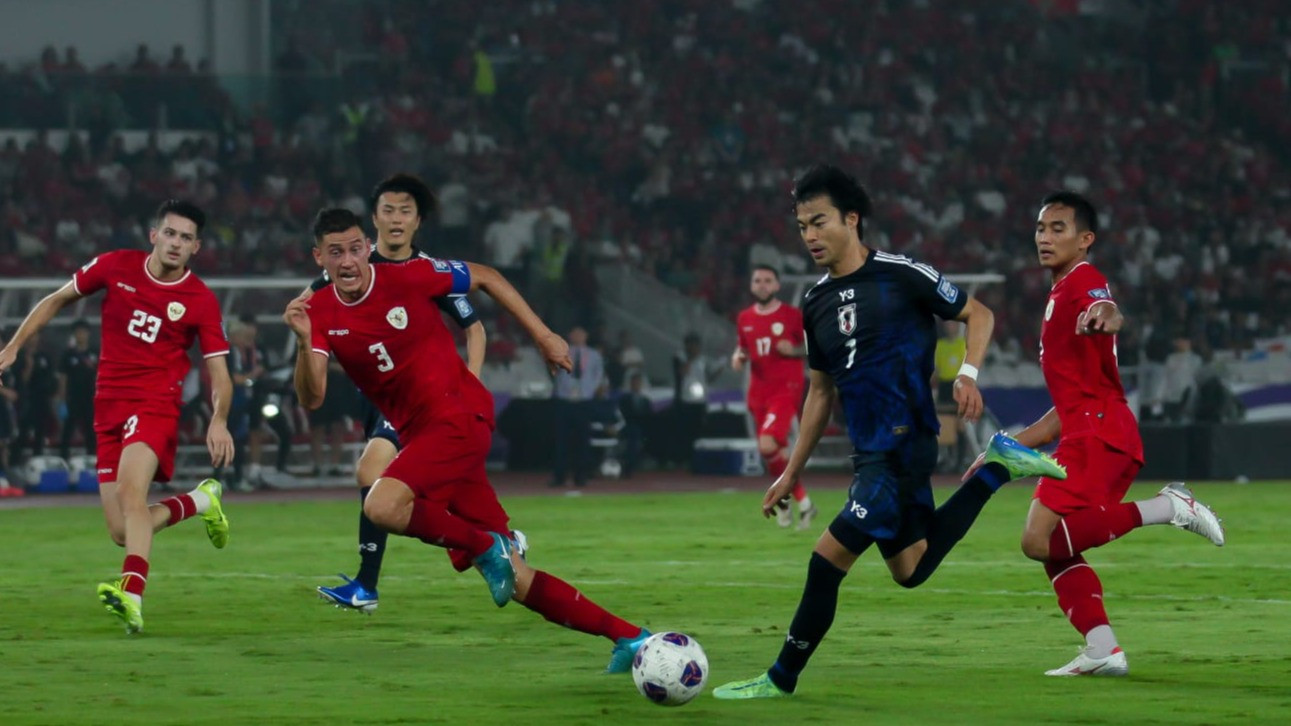 Pemain Jepang, Kaoru Mitoma saat Hadapi Timnas Indonesia di Kualifikasi Piala Dunia 2026