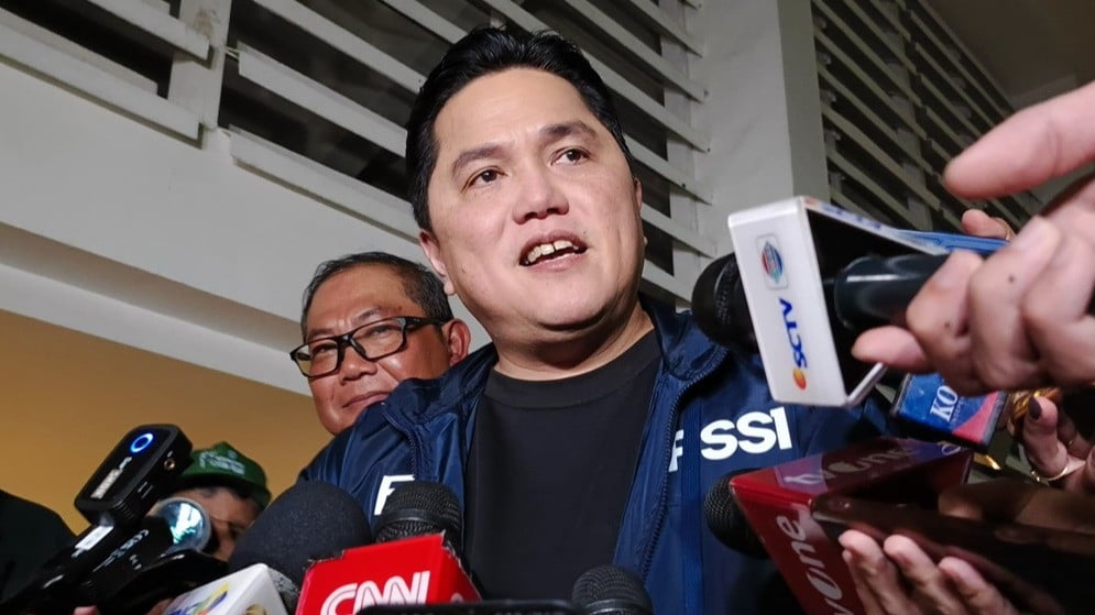 Ketua Umum PSSI Erick Thohir bicara target Ole Romeny tampil untuk Timnas Indonesia