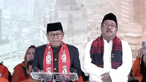 Pramono Anung dan Rano Karno di debat ketiga Pilkada Jakarta 2024