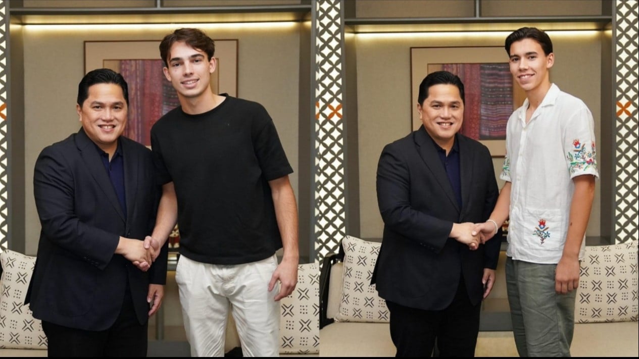 Erick Thohir bersama Tim Geypens dan Dion Markx