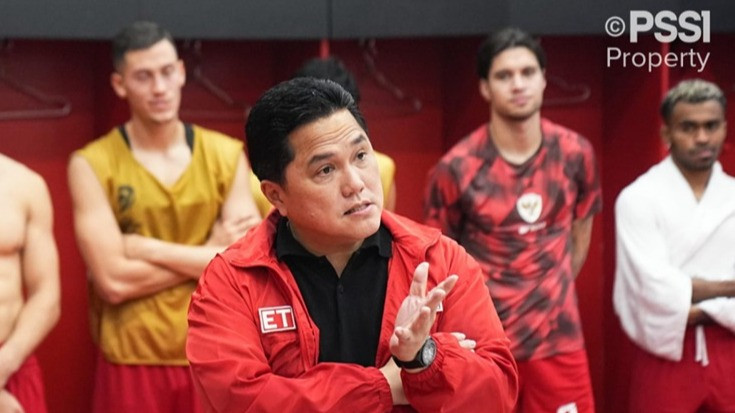 Erick Thohir Sempat Datangi Pemain dan Pelatih Timnas Indonesia di Ruang Ganti Usai Kalah dari Jepang, Ini yang Dikatakannya