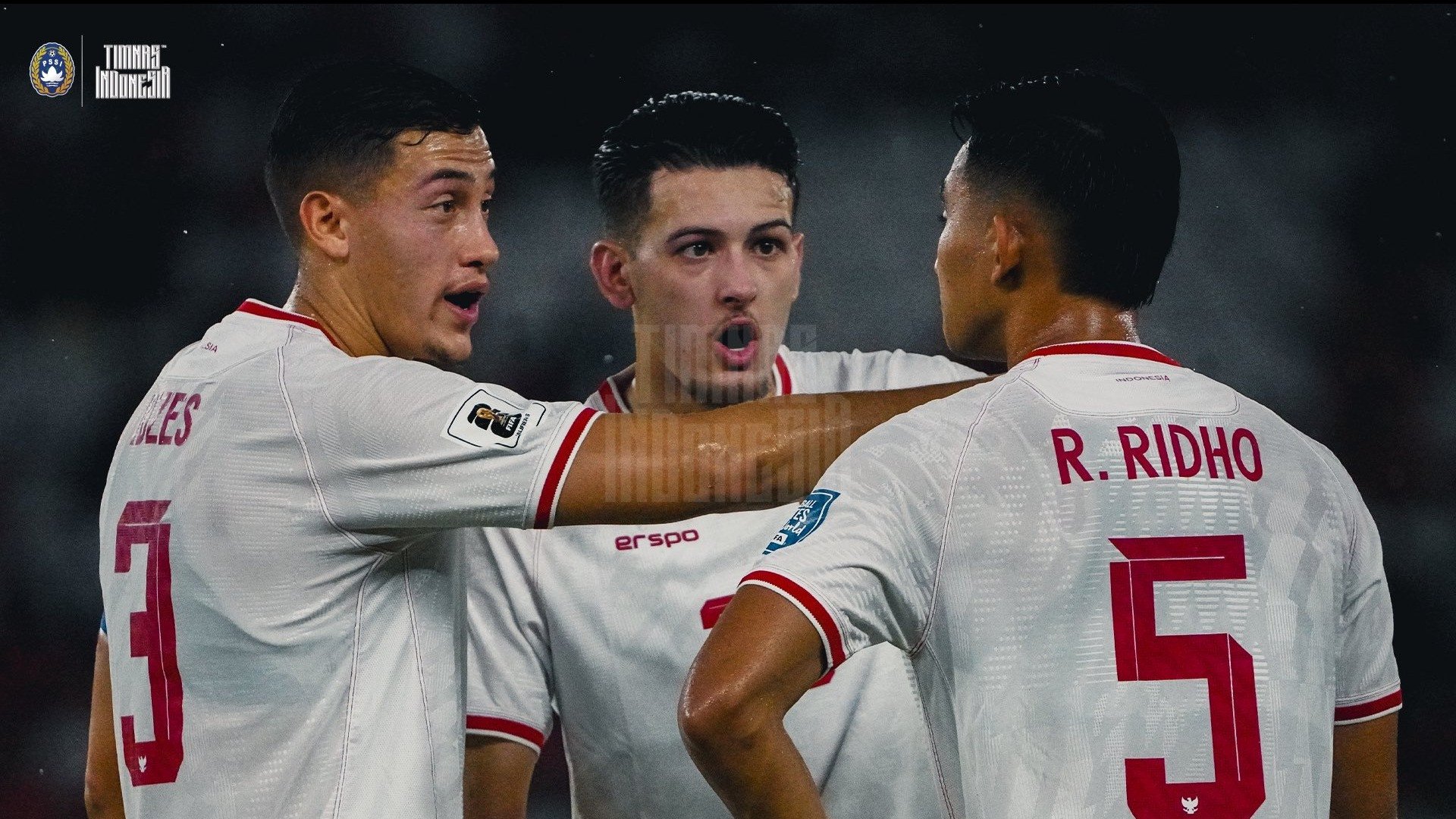 Pemain Timnas Indonesia Jay Idzes, Justin Hubner, dan Rizky Ridho