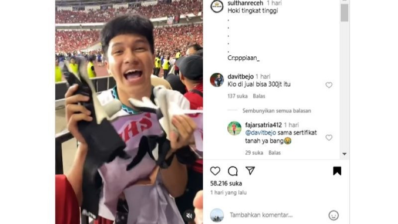 Suporter Timna Indonesia dapat sarung tangan langsung dari Maarten Paes