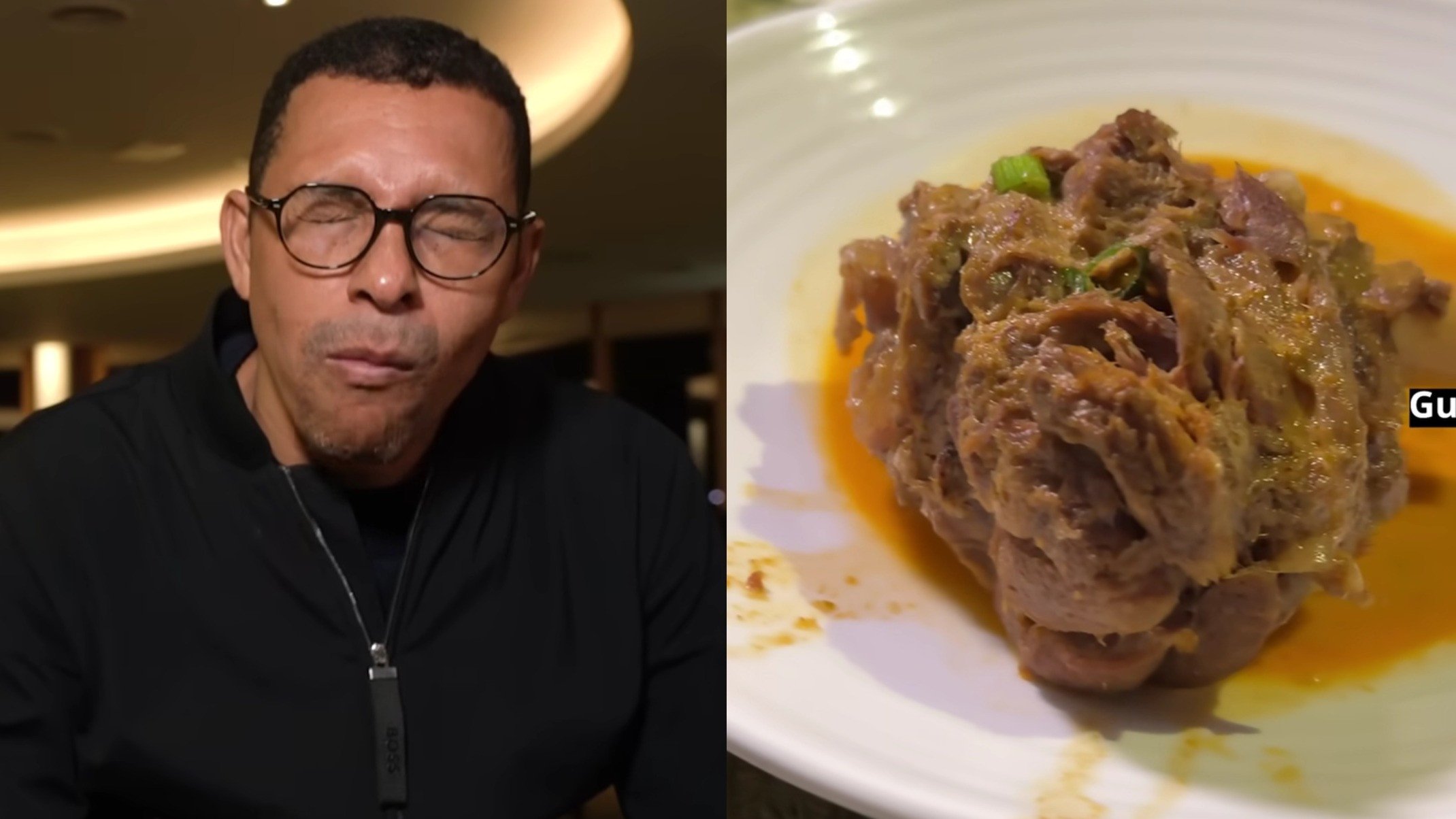 Gilberto Silva mencoba gulai kambing khas Indonesia