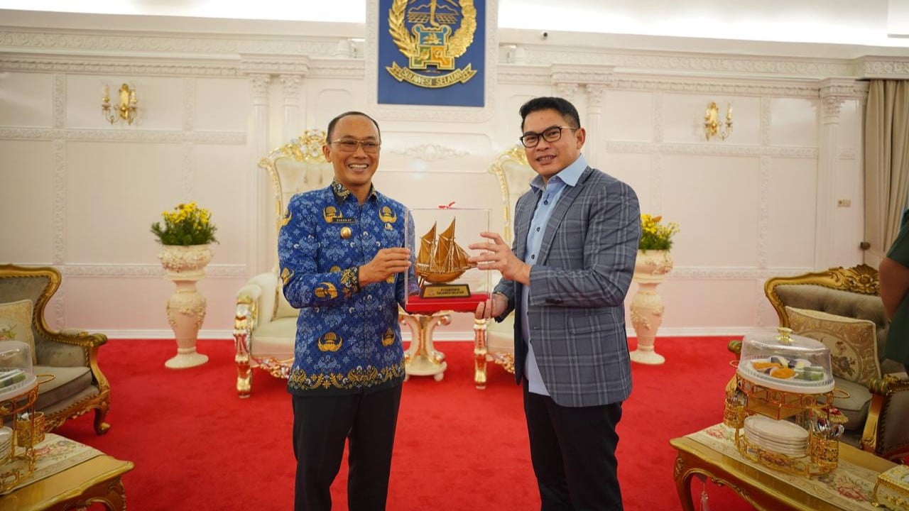 Direktur SDM PT Pertamina Erry Sugiharto, Dir SDM&PB PT Pertamina Patra Niaga, Mia Krishna Anggraini serta EGM Pertamina Patra Niaga Regional Sulawesi, Fanda Chrismianto audiensi dengan Pj Gub Sulsel, Prof Zudan Arif Fakhrulloh