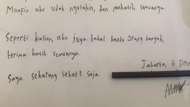 Tulis Surat untuk Ibunya, Anak 14 Tahun Bunuh Ayah dan Nenek Sampaikan Pesan Menyentuh