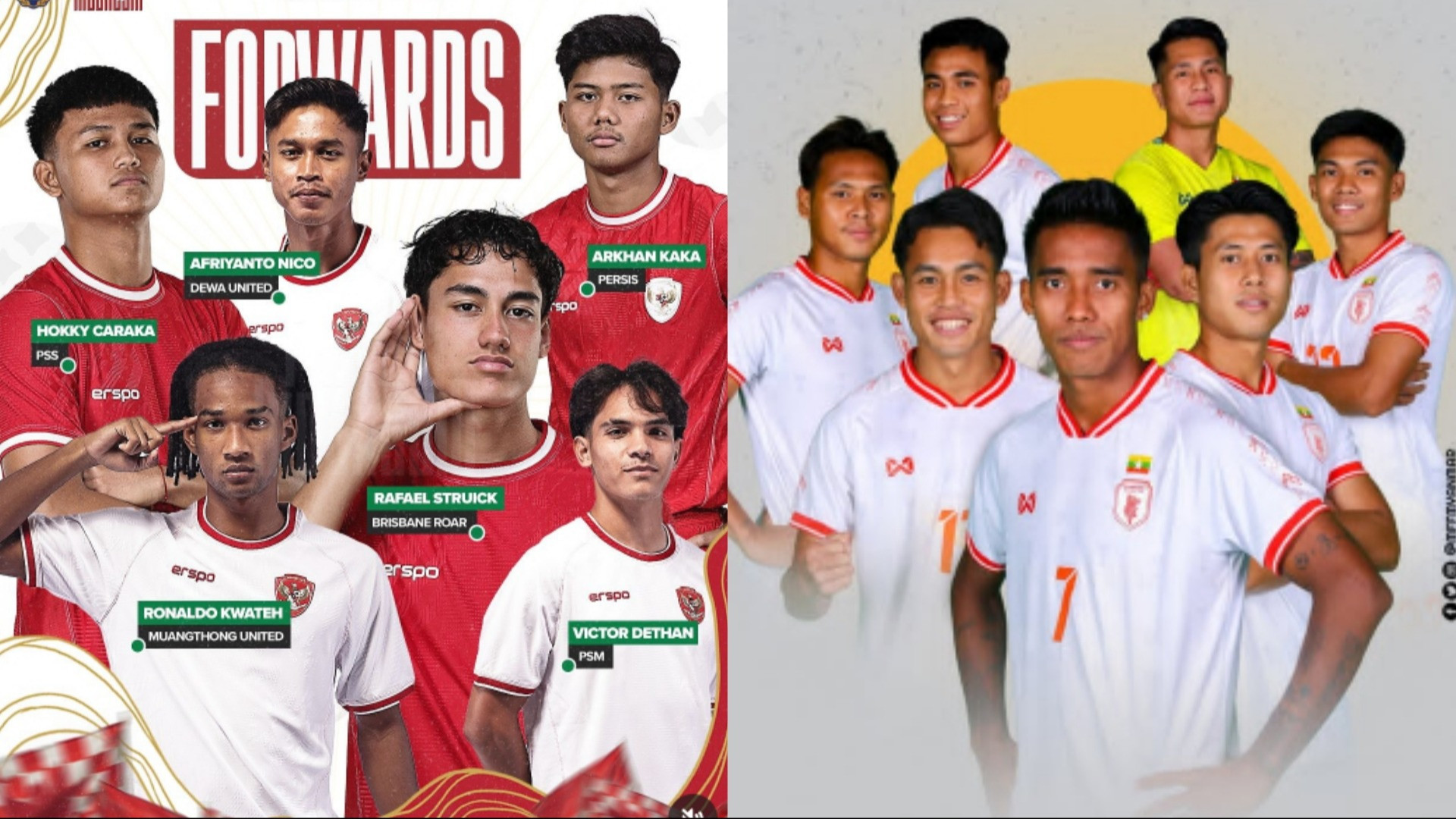 Timnas Indonesia dan Myanmar di Piala AFF 2024