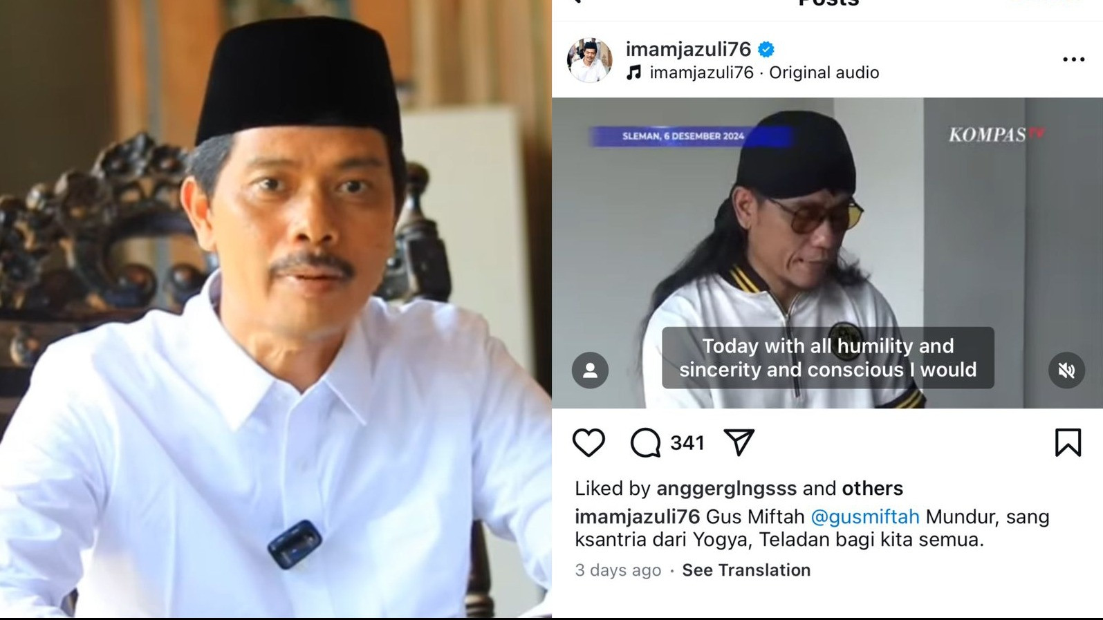 KH Imam Jazuli sebut Gus Miftah sosok Ksatria dan Teladan