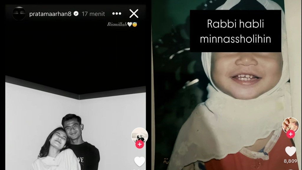 Unggahan Pratama Arhan dan ibu Azizah Salsha yang membuat netizen menduga bahwa Zize tengah hamil anak pertama.