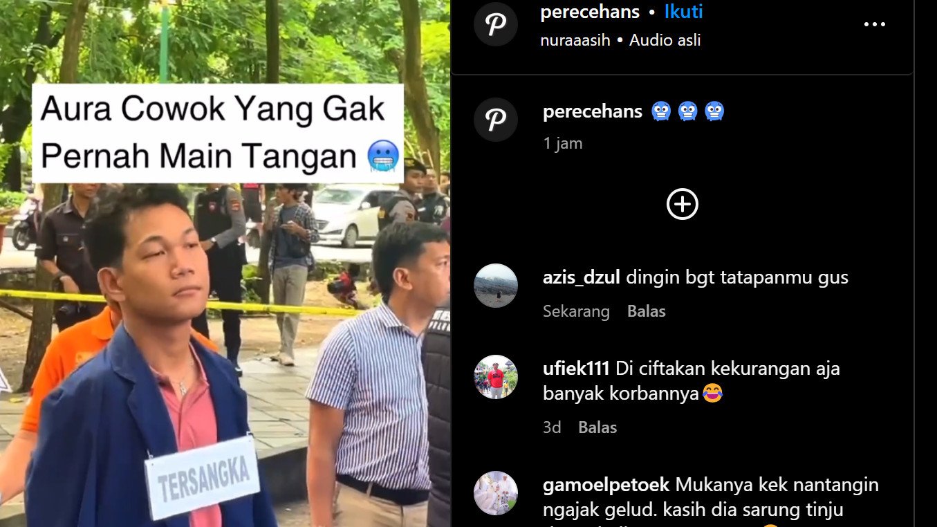 Ekspresi Wajah Agus Buntung  Cool  Banget Saat Adegan Reka Ulang, Netizen Aura Cowok yang Gak Pernah Maen Tangan!