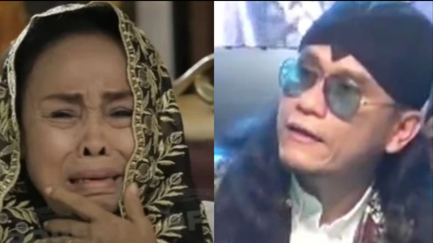 Kolase foto komedian senior Yati Pesek dan Gus Miftah.