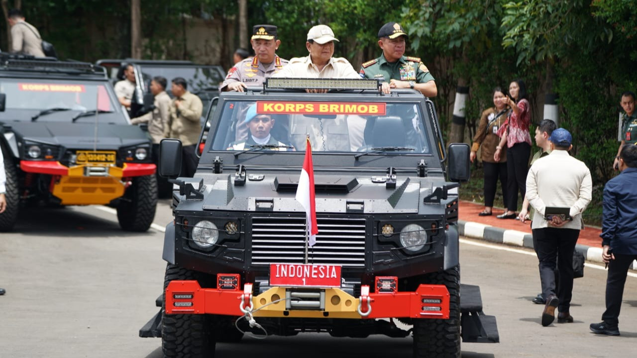 Presiden Prabowo Disambut Meriah Di Pembukaan Apel Kasatwil Polri 2024