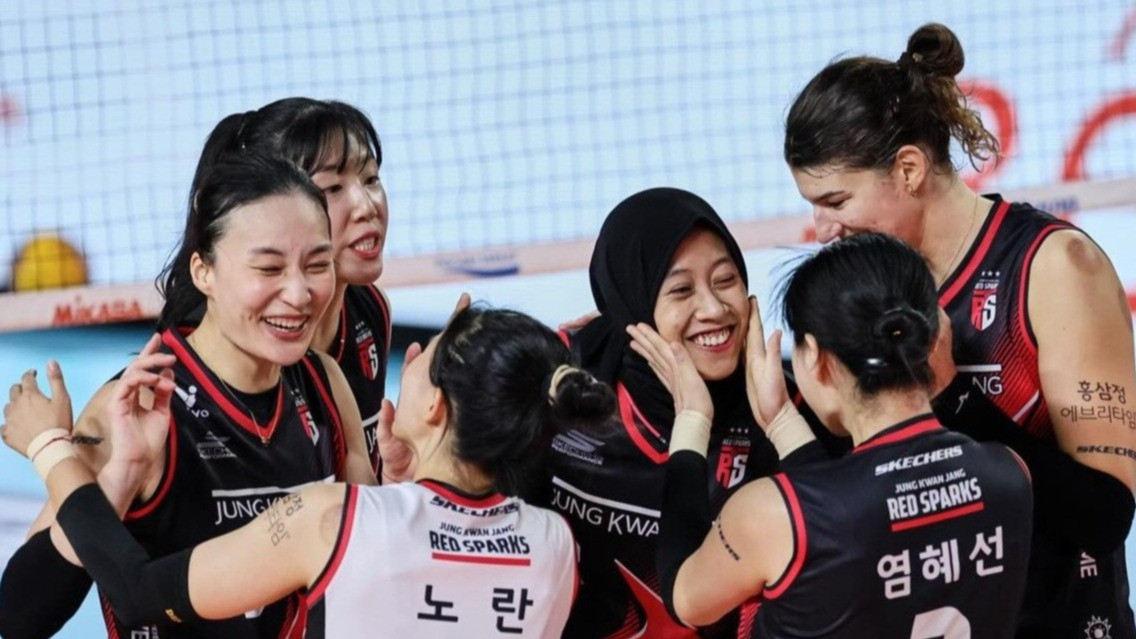 Megawati Hangestri bersama Red Sparks di V league 24/25