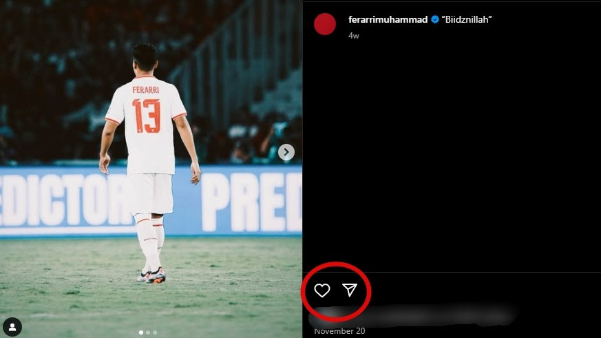 Muhammad Ferarri memutuskan menutup kolom komentar Instagramnya, usai mendapat kartu merah di laga Indonesia vs Filipina Piala AFF 2024.