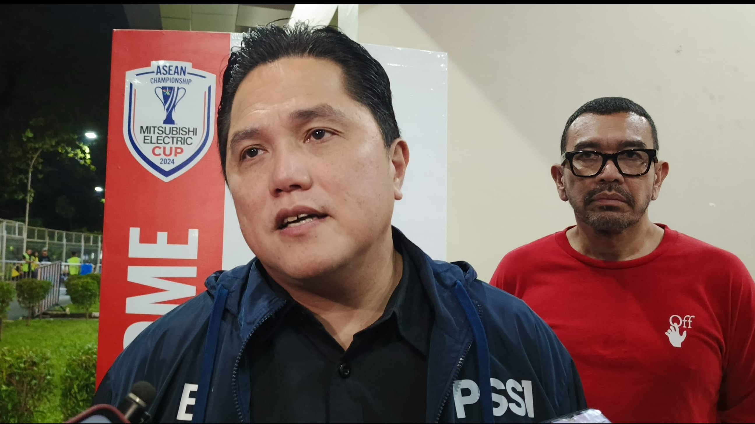 Ketua Umum PSSI, Erick Thohir usai Pertandingan Timnas Indonesia Kontra Filipina di Piala AFF 2024