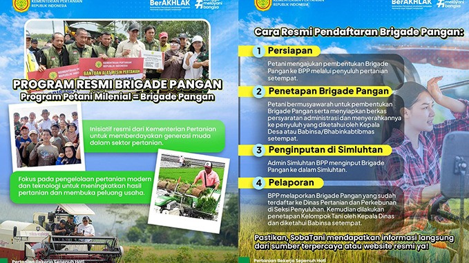 Waspada hoaks soal Program Brigade Pangan dan Pendaftaran Petani Milenial.