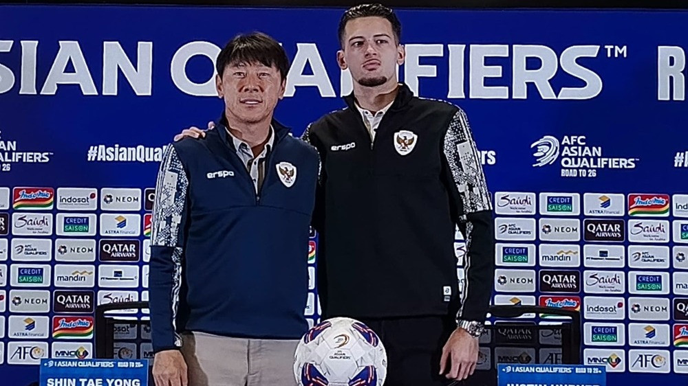 Pelatih Timnas Indonesia Shin Tae-yong menerima kabar baik dari Justin Hubner