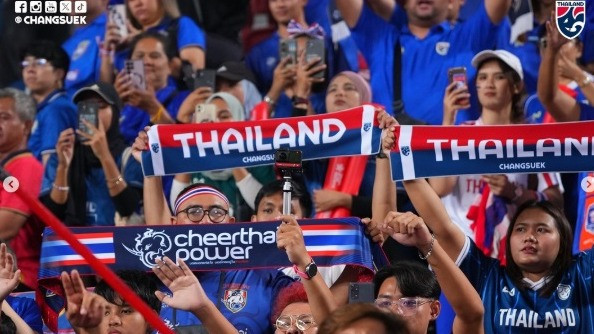 31.000 lebih suporter Thailand hadir di Rajamangala National Stadium, Senin (31/12/202)