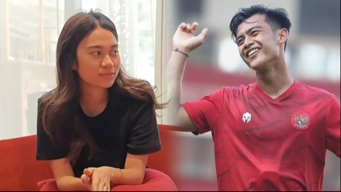 Bek timnas Indonesia, Pratama Arhan bersama istrinya, Azizah Salsha.