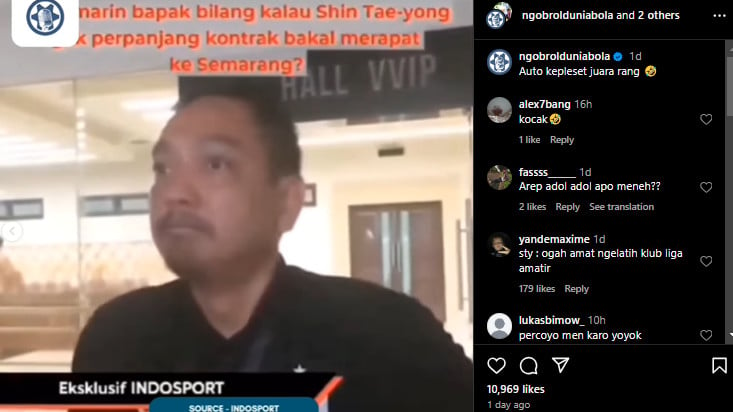 Video viral bos klub sepak bola PSIS Semarang yang bilang ingin merekrut Shin Tae-yong sebagai pelatih.