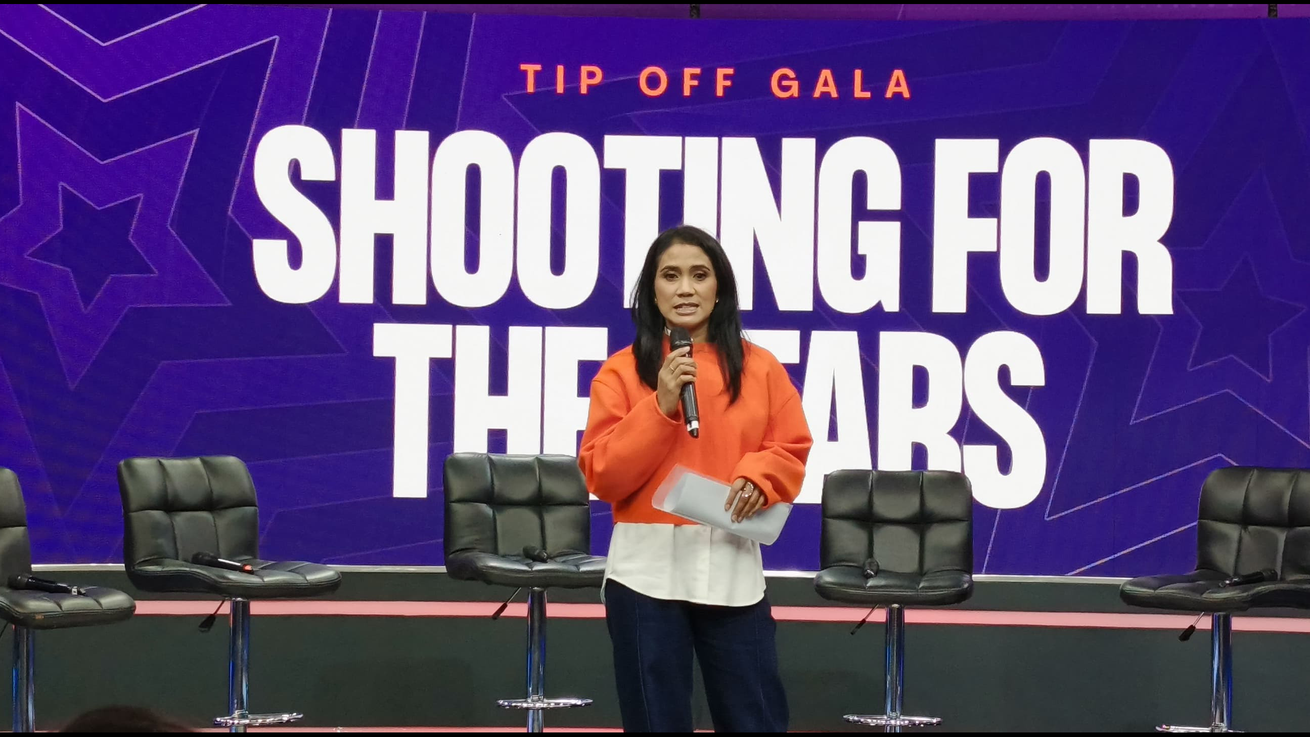 Aninditha Bakrie saat launching tim Pelita Jaya jelang IBL 2025