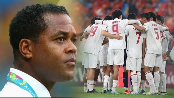 Kolase foto Patrick Kluivert dan pemain timnas Indonesia yang berlaga di Kualifikasi Piala Dunia 2026 zona Asia.