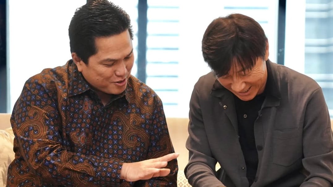 Shin Tae-yong kirim salam perpisahan untuk Ketum PSSI Erick Thohir