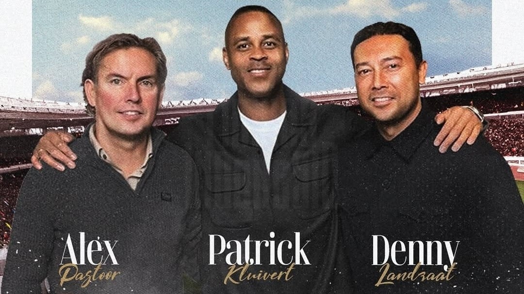 Tim pelatih Timnas Indonesia, Alex Pastoor, Patrick Kluivert, dan Denny Landzaat