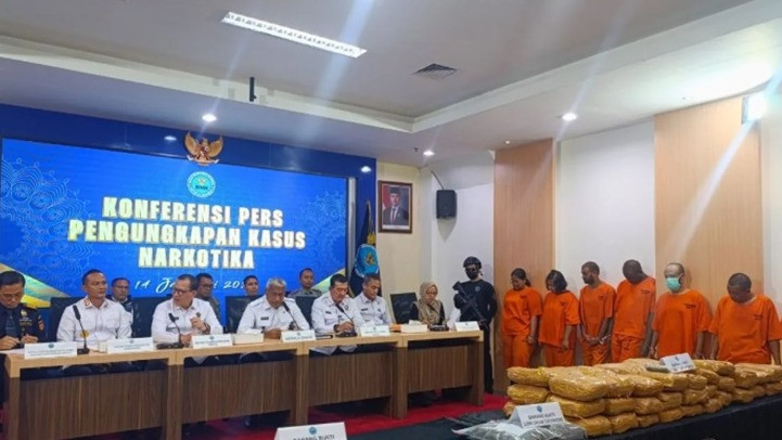 Konferensi Pers Pengungkapan Kasus Narkotika, Selasa (14/1/2025)