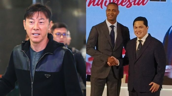 Shin Tae-yong - Patrick Kluivert dan Erick Thohir