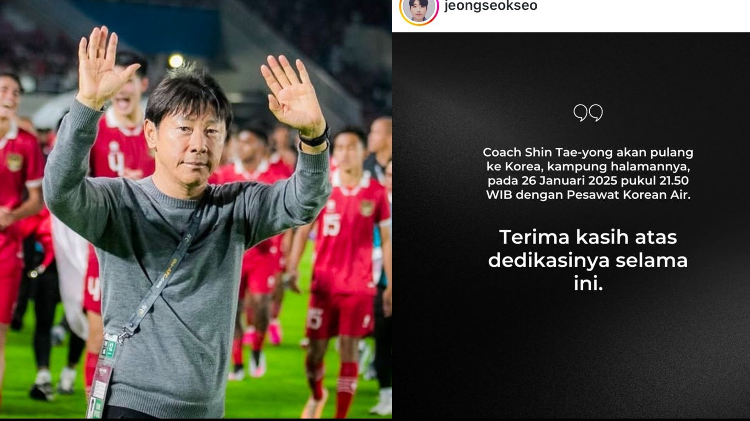 Tanggal kepulangan Shin Tae-yong ke Korea Selatan terungkap