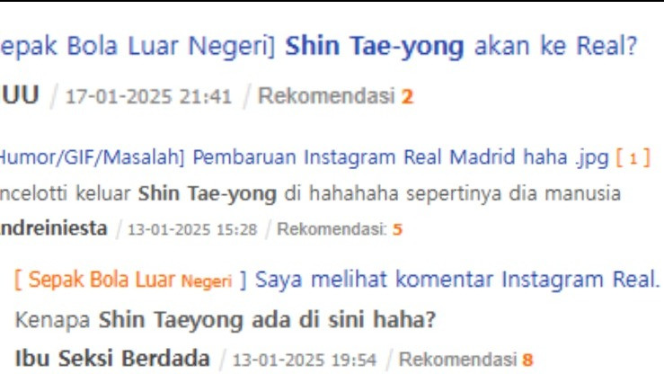 Komentar K-Netz soal isu Shin Tae-yong latih Real Madrid