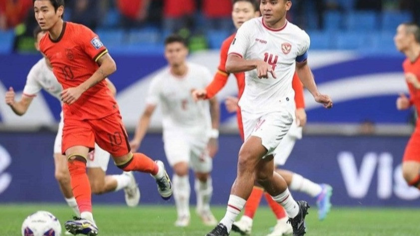 Pertandingan Timnas Indonesia melawan China dalam laga Kualifikasi Piala Dunia 2026.