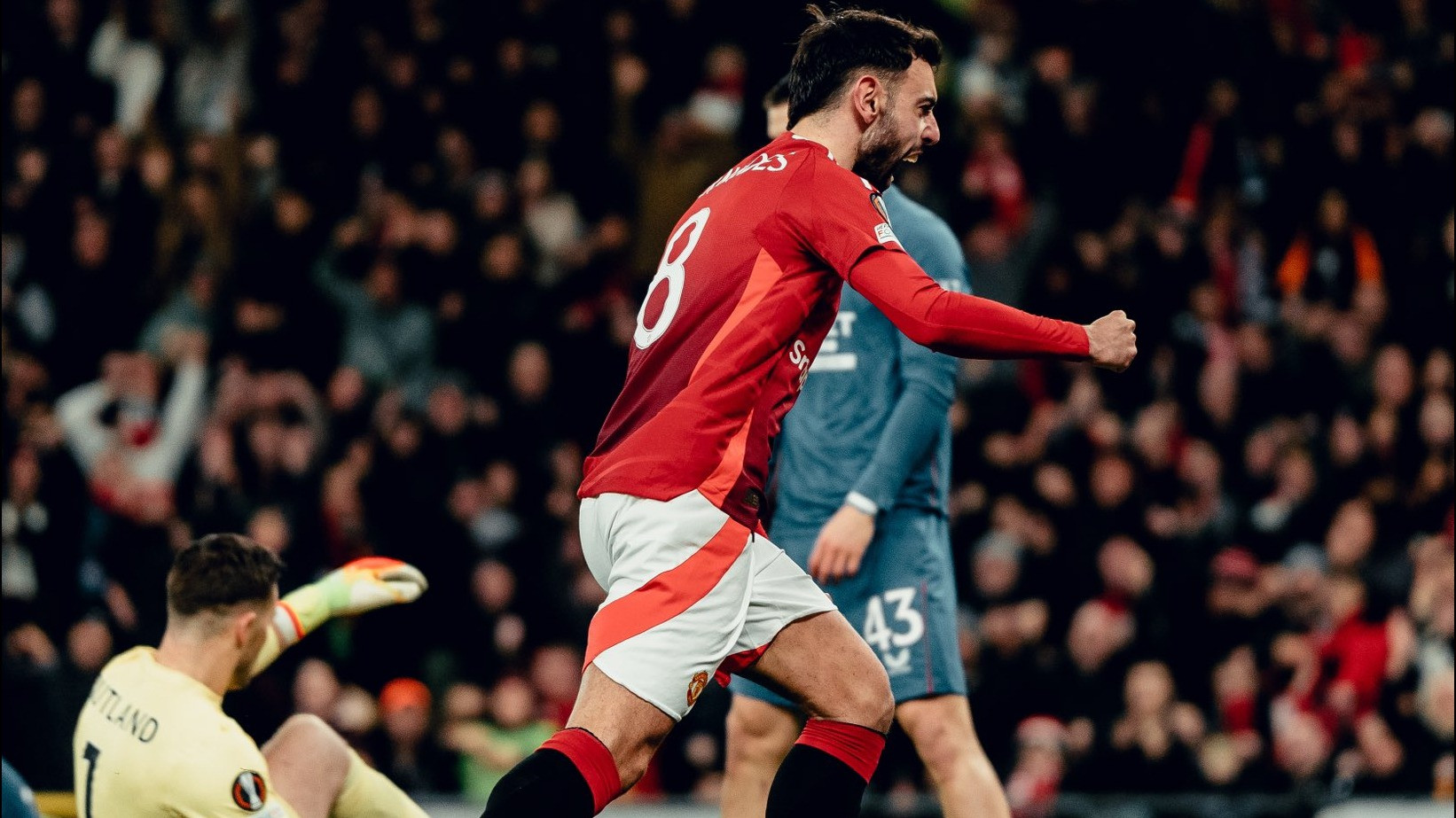 Selebrasi Bruno Fernandes di Laga Manchester United