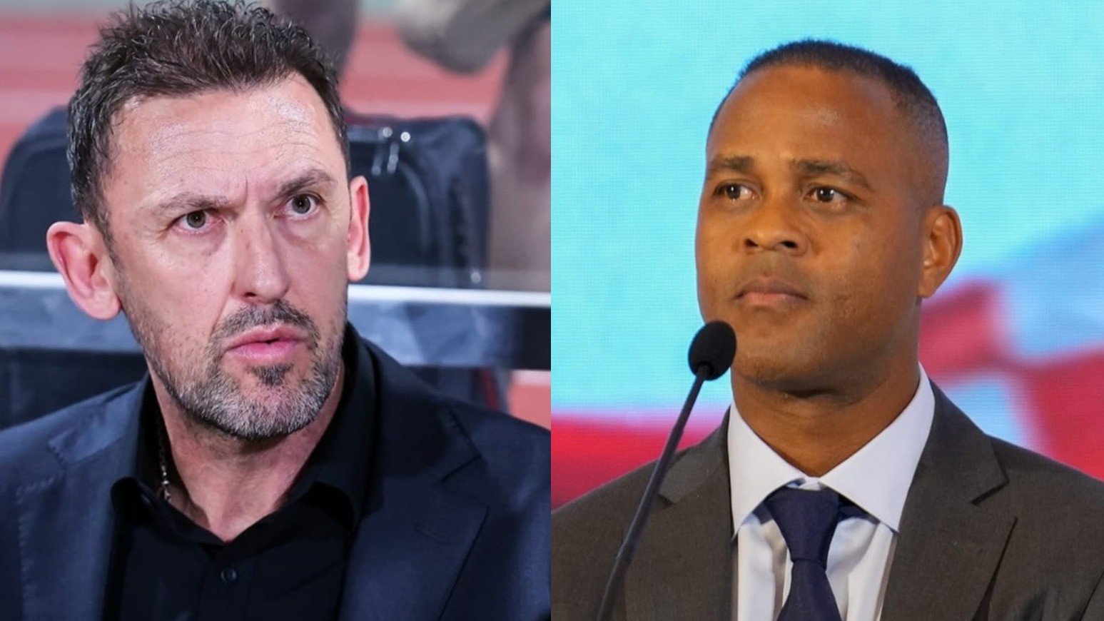 Pelatih Australia, Tony Popovic dan pelatih Timnas Indonesia, Patrick Kluivert.