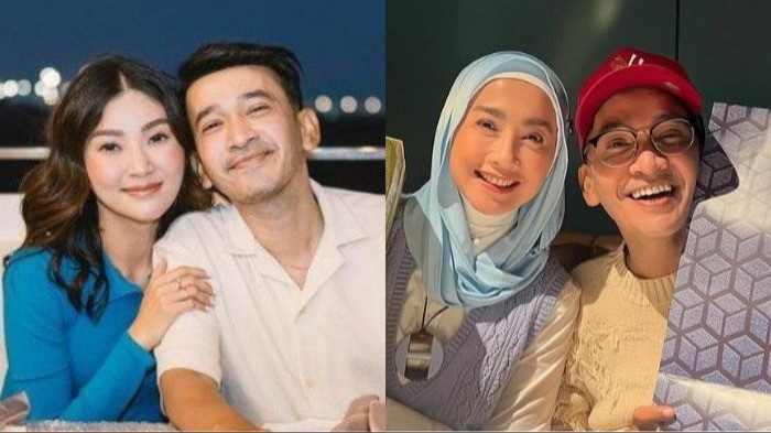 Kolase foto Sarwendah, Ruben Onsu, dan Desy Ratnasari