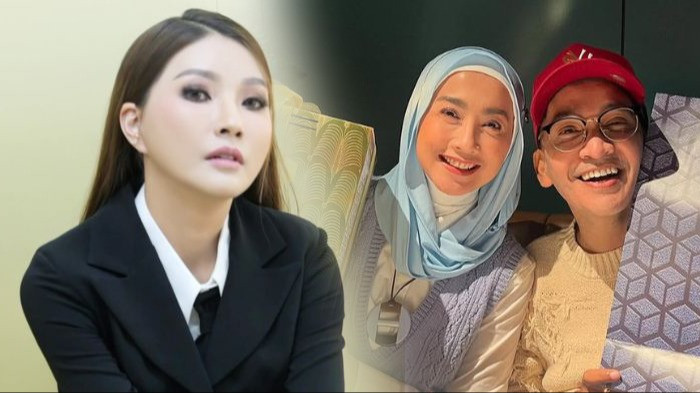 Kolase foto Sarwendah, Desy Ratnasari, dan Ruben Onsu