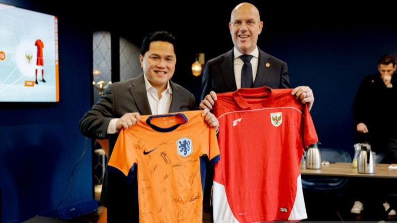 Ketum PSSI Erick Thohir Apresiasi KNVB atas Kolaborasi untuk Kembangkan Sepakbola Indonesia