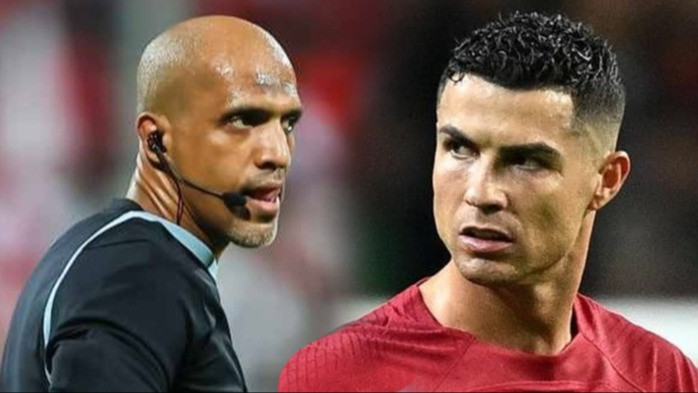 Cristiano Ronaldo ngamuk gegara keputusan wasit Ahmed Al Kaf