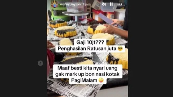 Aktivitas Wenny Myzon membuat kue usai dipecat PT Timah Tbk.