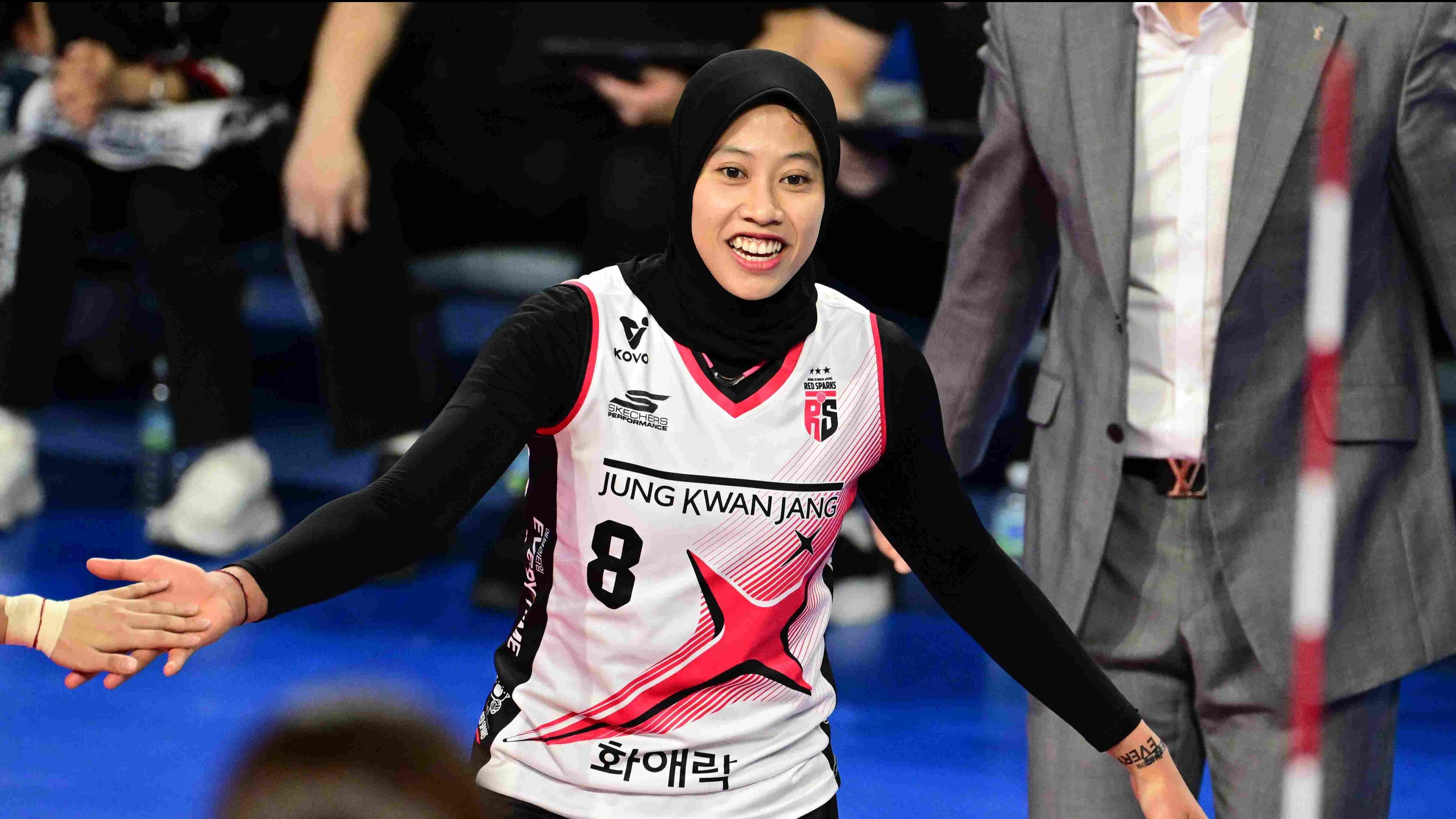 Megawati Hangestri saat memperkuat Red Sparks di V-League