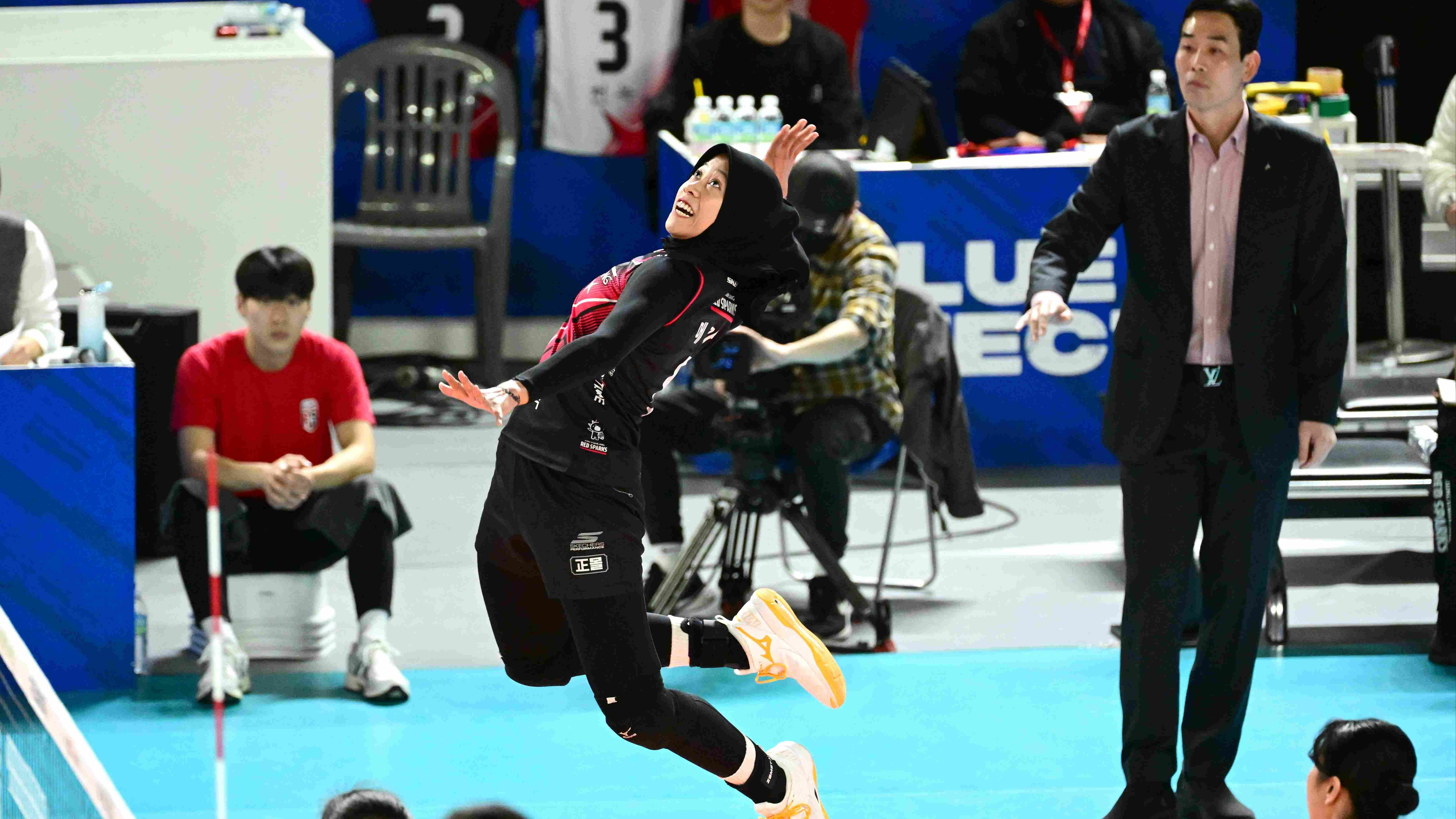 Megawati Hangestri bersama Red Sparks Liga Voli Korea Selatan.