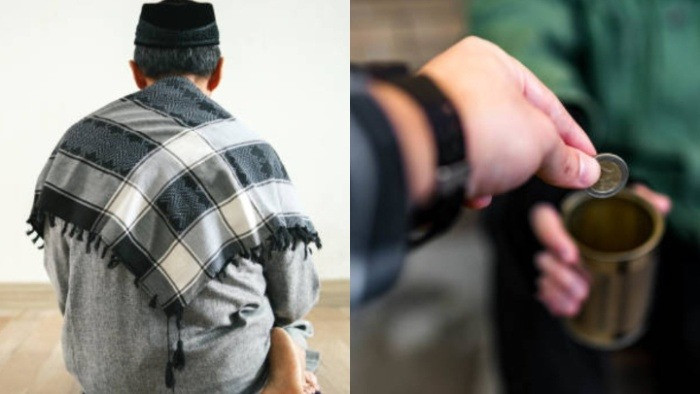 Ilustrasi shalat dan sedekah di bulan Ramadhan