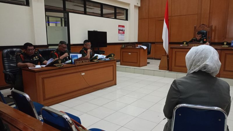 Dokter Spesialis Forensik dan Medikolegal di RSUD Balaraja Tangerang Baety Adhayat di Pengadilan Militer II-08 Jakarta, Jakarta Timur, Senin (24/2/2025).