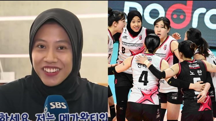 Megawati Hangestri bersama pemain Red Sparks