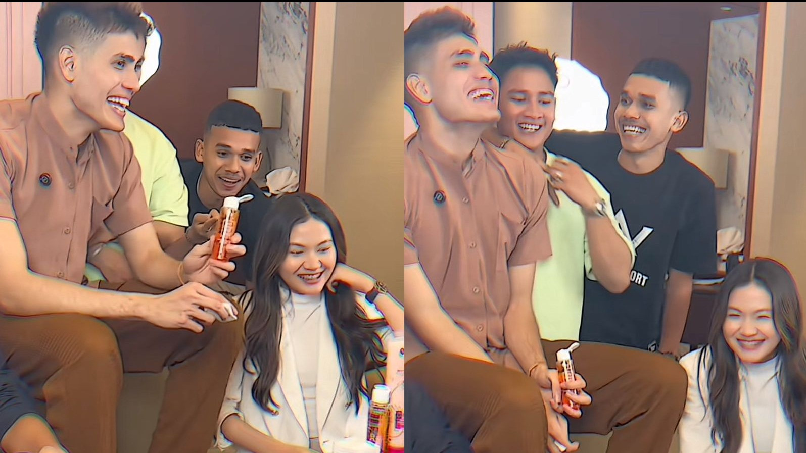 Interaksi Aisar Khaled dan Rientammy di live jualan