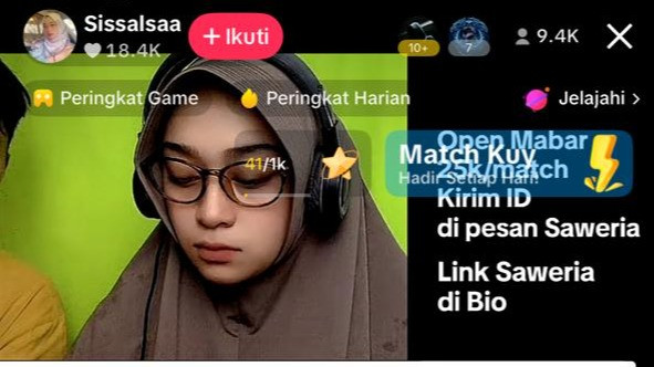 Salsabila Rahma alias Bu Salsa tiba-tiba main Mobile Legends (ML) bareng suami di TikTok