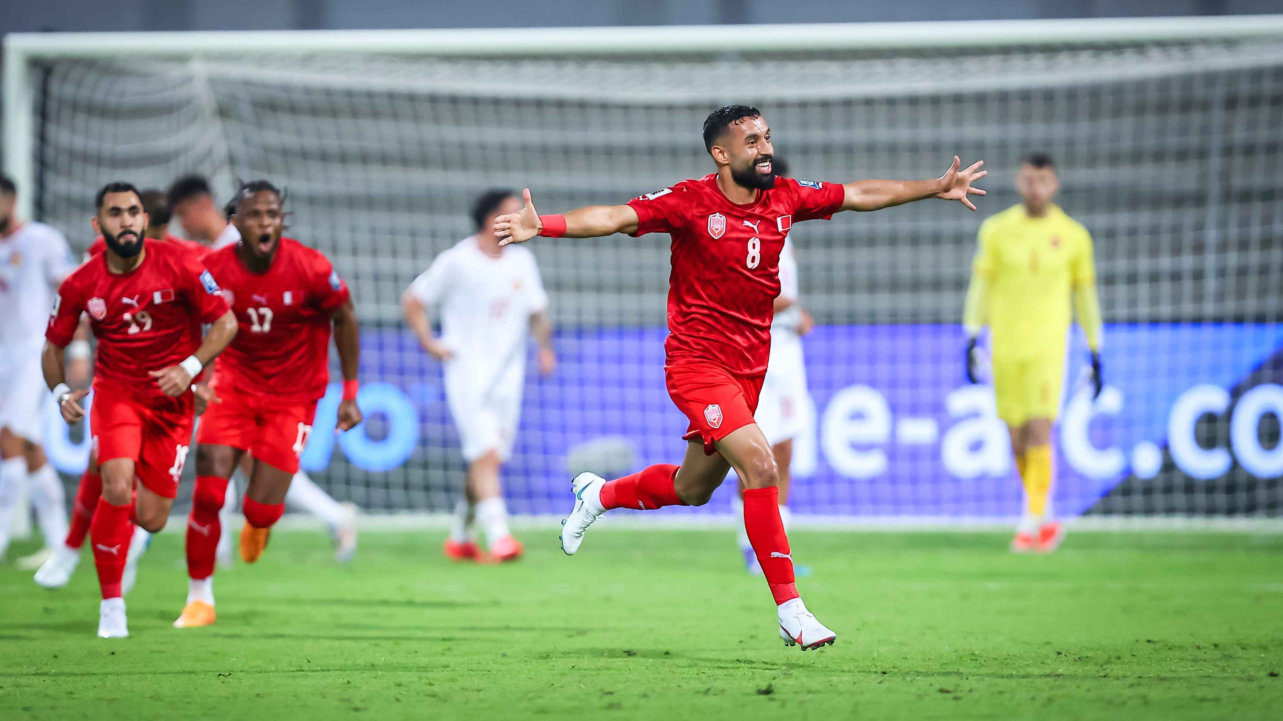 Mohamed Marhoon Selebrasi usai Cetak Gol ke Gawang Timnas Indonesia