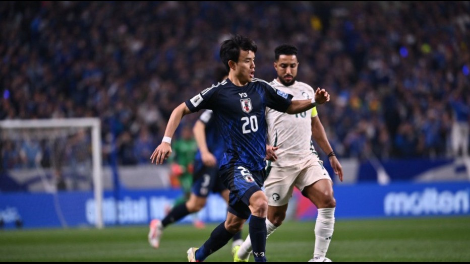 Timnas Jepang ketika menghadapi Arab Saudi di Kualifikasi Piala Dunia 2026